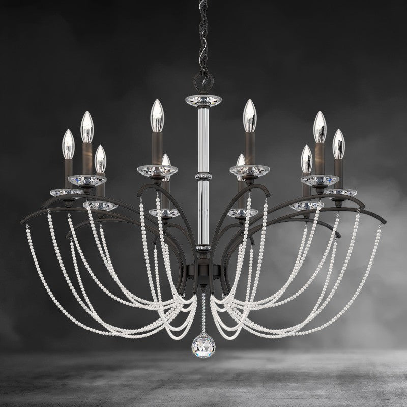 Priscilla Crystal Candlestick Chandelier 36"